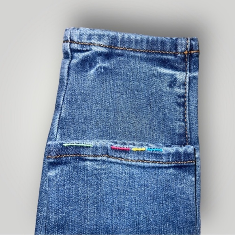 Judy Blue Skinny Embroidered Colorful Medium Wash Denim Jeans Women’s Size 7/28 - Picture 5 of 9